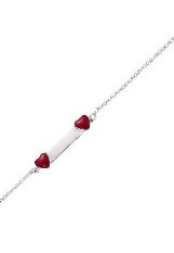 delightful little sterling silver heart id bracelet for babies and kids